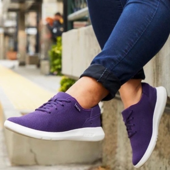 kizik Shoes Kizik The Madrid Eco Knit Purple Hands Free Slip On